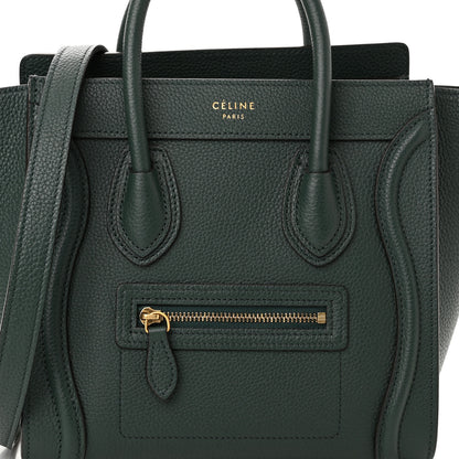 Celine Drummed Calfskin Nano Luggage Amazone 8 of 11