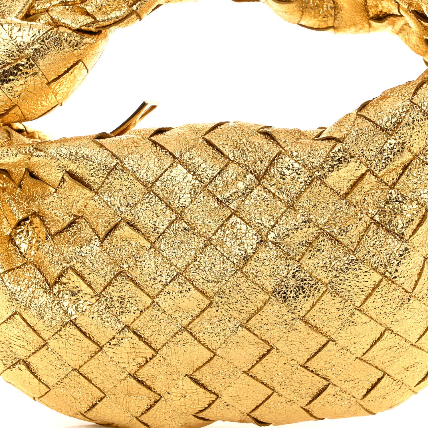 Bottega Veneta Metallic Nappa Intrecciato Mini Jodie Gold 7 of 9
