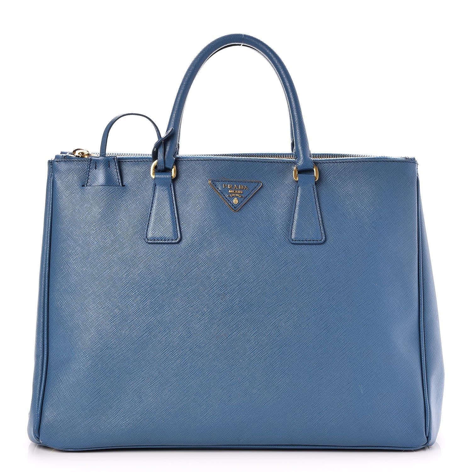 Prada Saffiano Large Galleria Double Zip Tote Cobalto 1 of 12