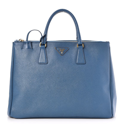 Prada Saffiano Large Galleria Double Zip Tote Cobalto 1 of 12