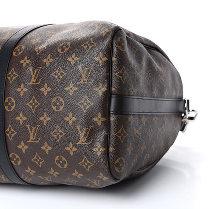 Louis Vuitton Monogram Macassar Keepall Bandouliere 45 9 of 12