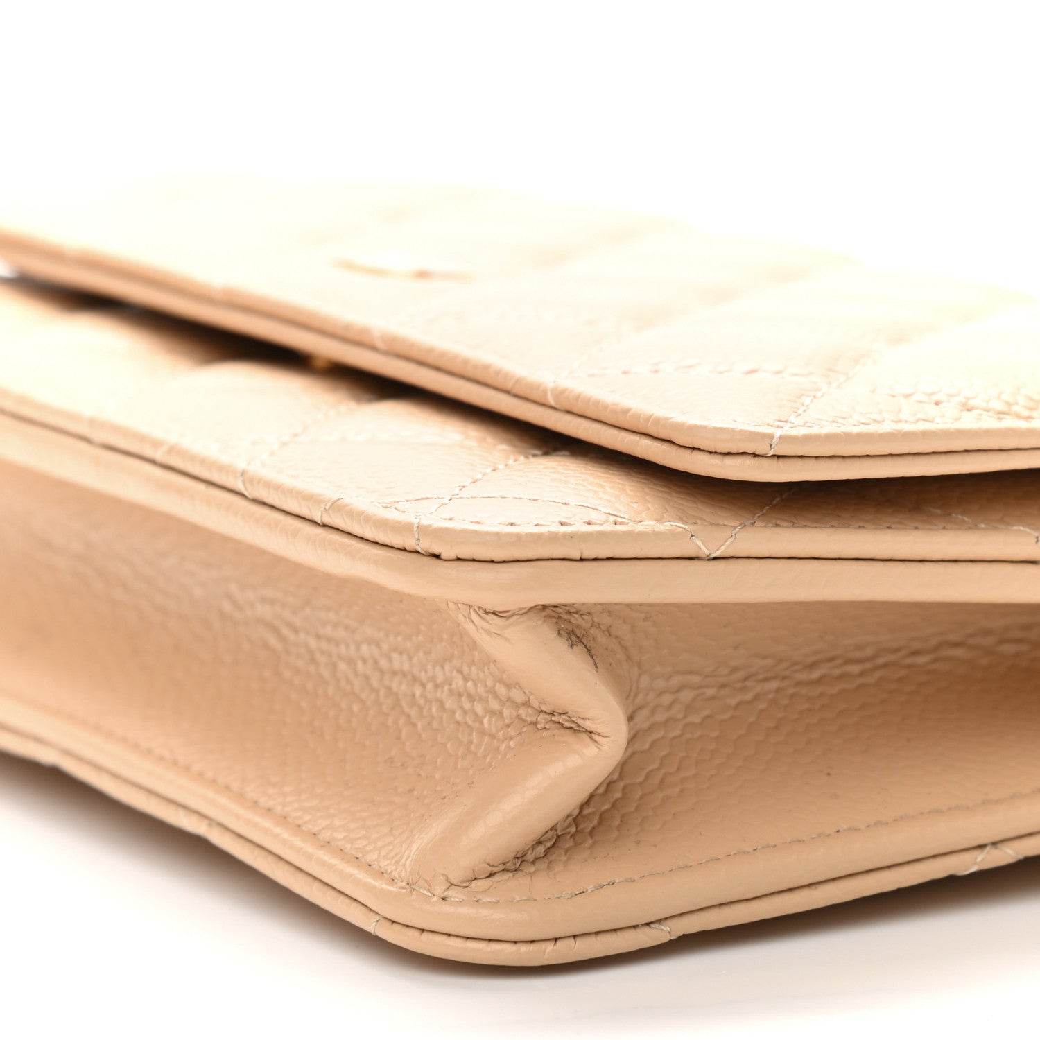 Chanel Caviar Quilted Wallet On Chain WOC Beige 10 of 10