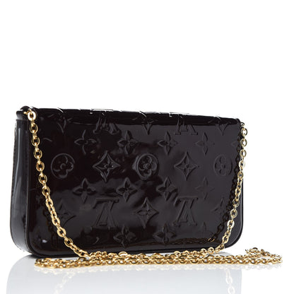 Louis Vuitton Vernis Pochette Felicie Chain Wallet Amarante 3 of 12