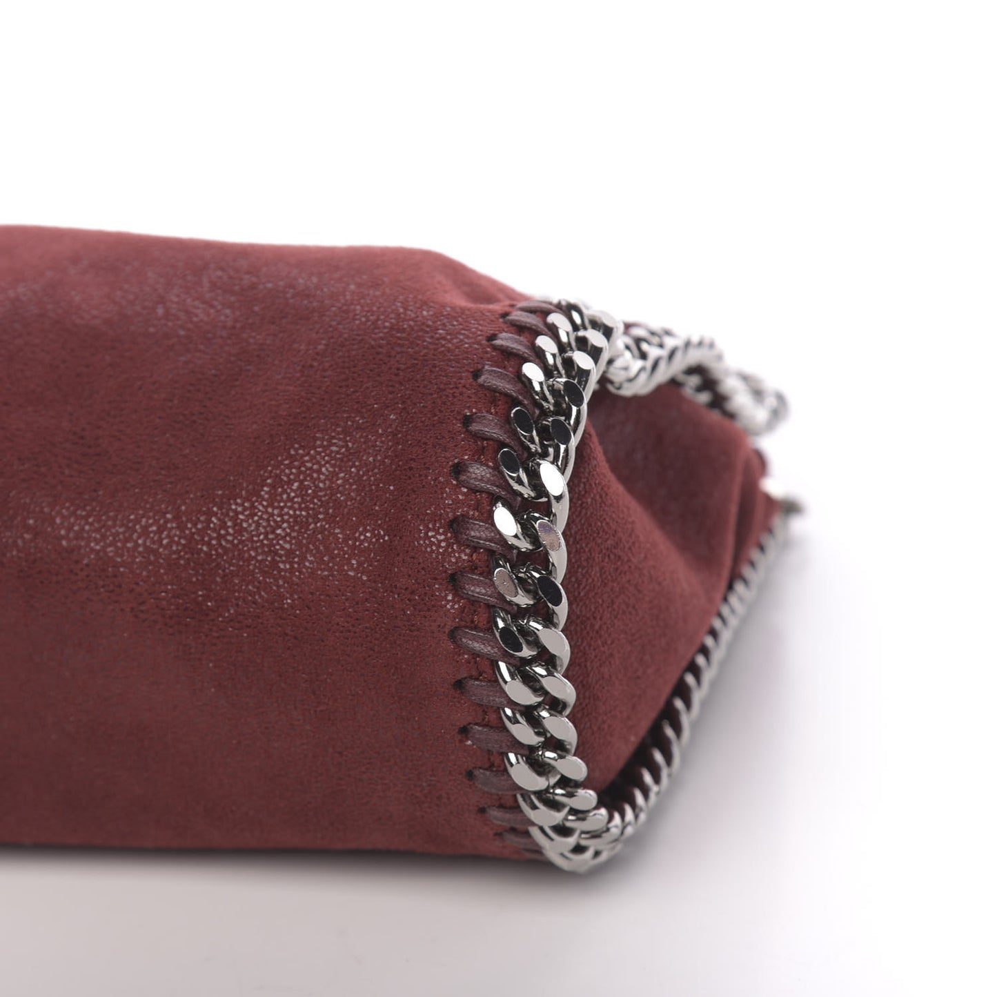 Shaggy Deer Mini Falabella Fold Over Tote Ruby