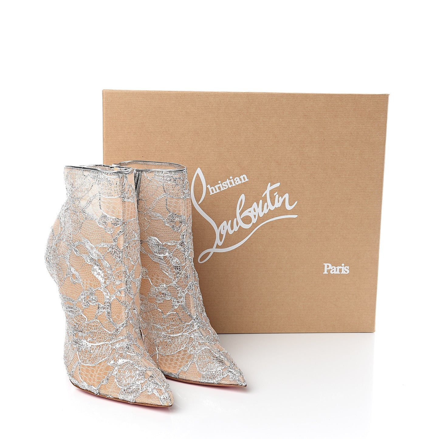 Lace Lurex Specchio Gipsybootie 100 Ankle Boots 39 Silver