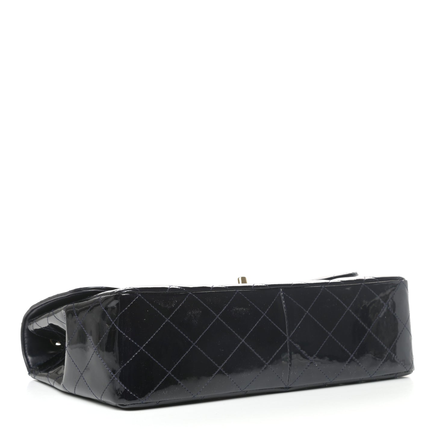 Patent Quilted Mobile Art Jumbo Single Flap Navy