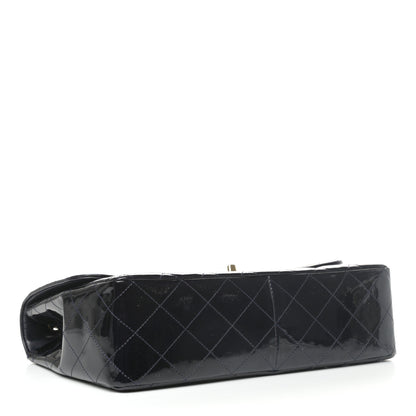 Chanel Patent Quilted Mobile Art Jumbo Single Flap Navy 4 of 11