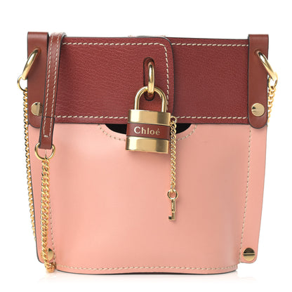 Chloe Shiny Calfskin Goatskin Mini Aby Bi-Color Bucket Fallow Pink 1 of 9