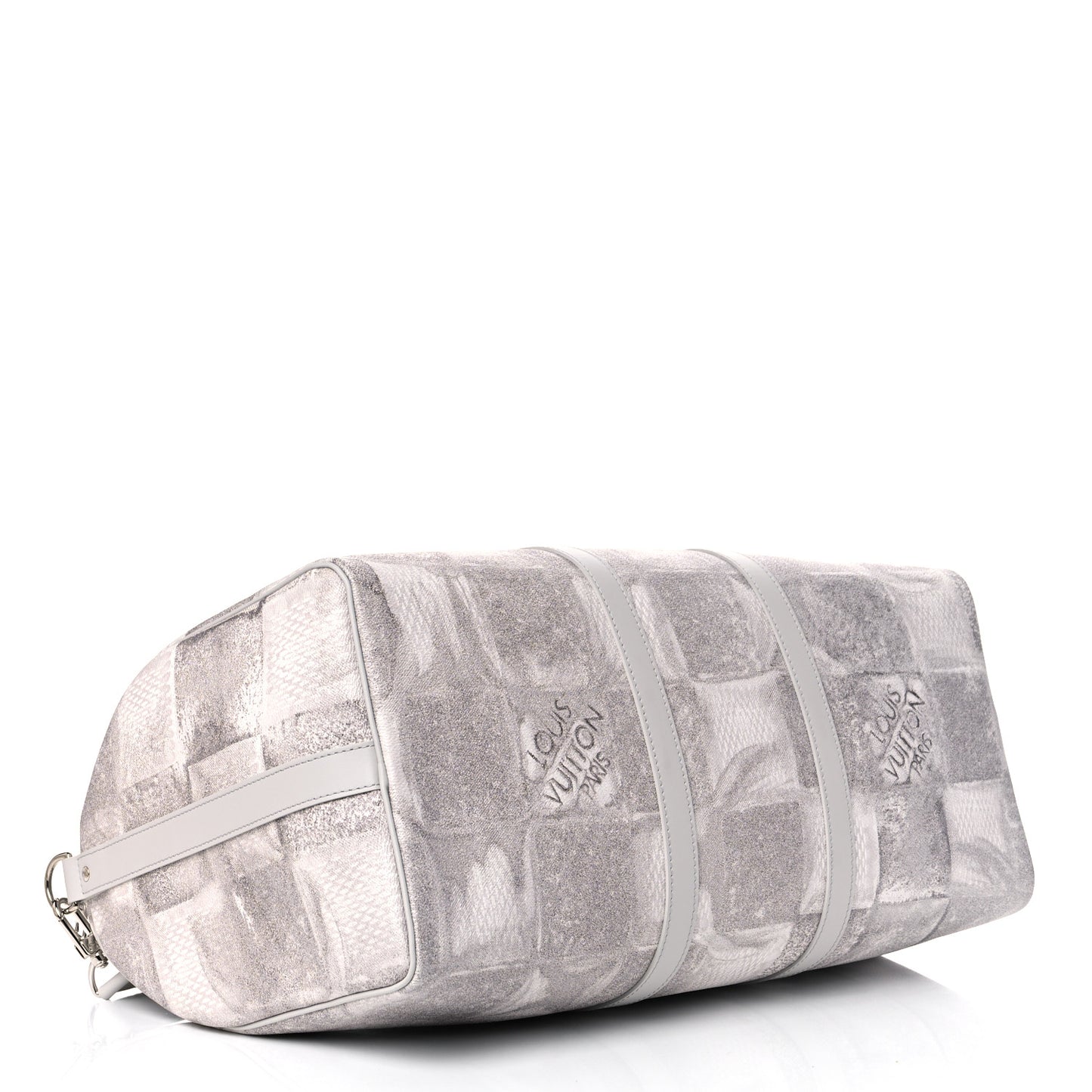 Damier Salt Keepall Bandouliere 50 Stone Grey