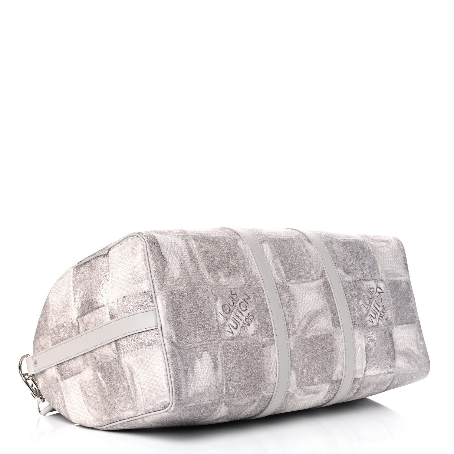 Louis Vuitton Damier Salt Keepall Bandouliere 50 Stone Grey 3 of 10