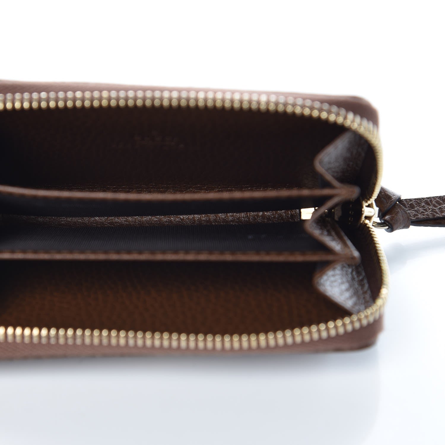 Gucci Dollar Calfskin Swing Zip Around Card Case Nut Brown 5 of 7