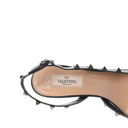 Valentino Garavani Mesh Rockstud Half D'Orsay Slingback 85mm Pumps 40 Black 8 of 8