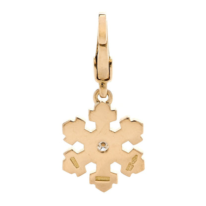 Bulgari 18K Yellow Gold Diamond Snowflake Charm 3 of 4