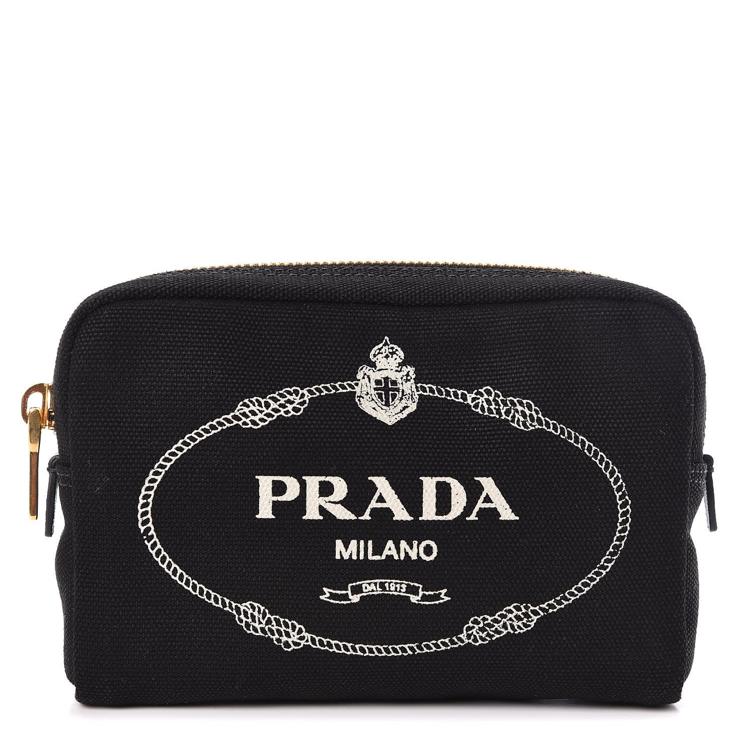 Prada Canvas Canapa Logo Pouch Black 1 of 7