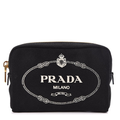 Prada Canvas Canapa Logo Pouch Black 1 of 7