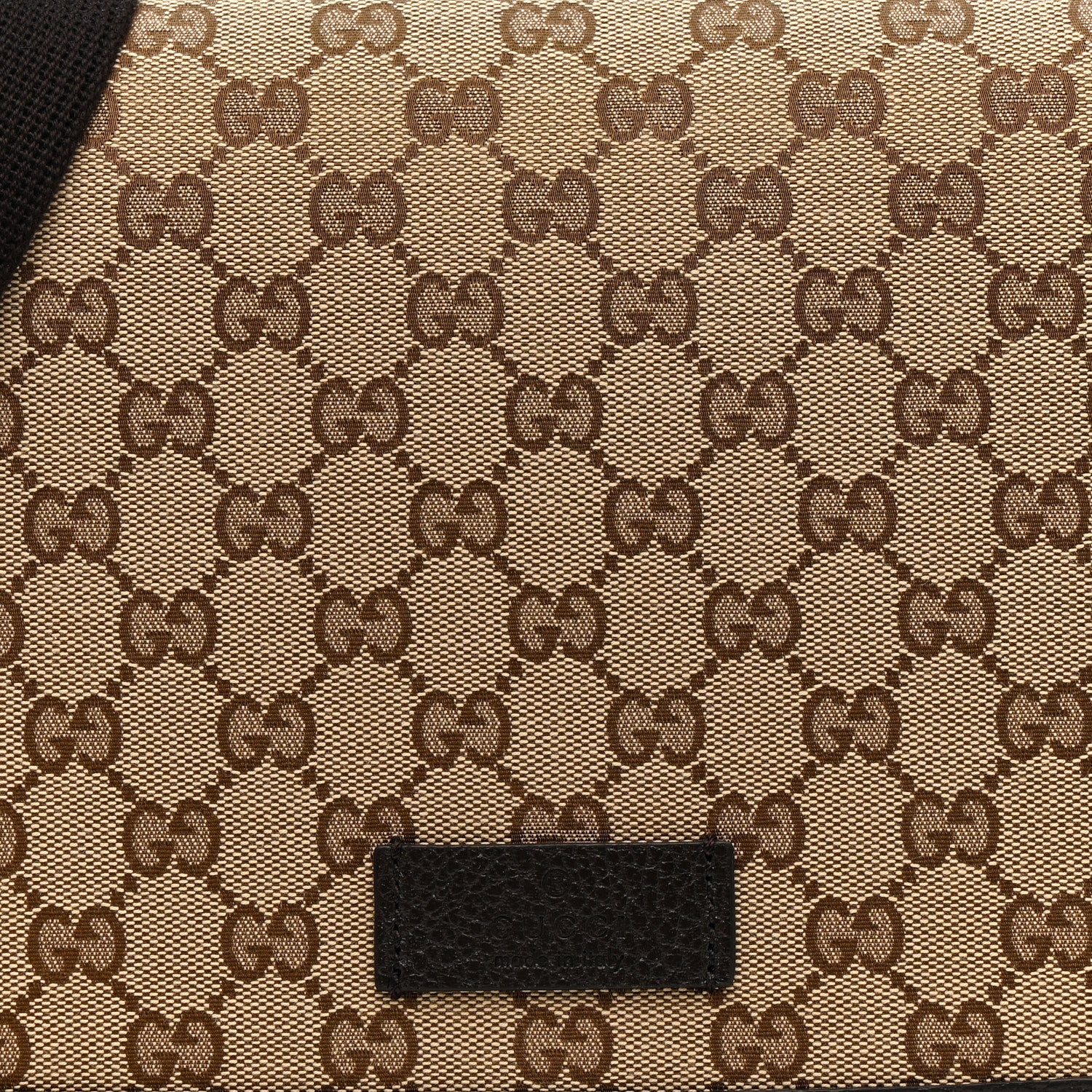 Gucci Monogram Flap Messenger Bag Beige Dark Brown 8 of 10