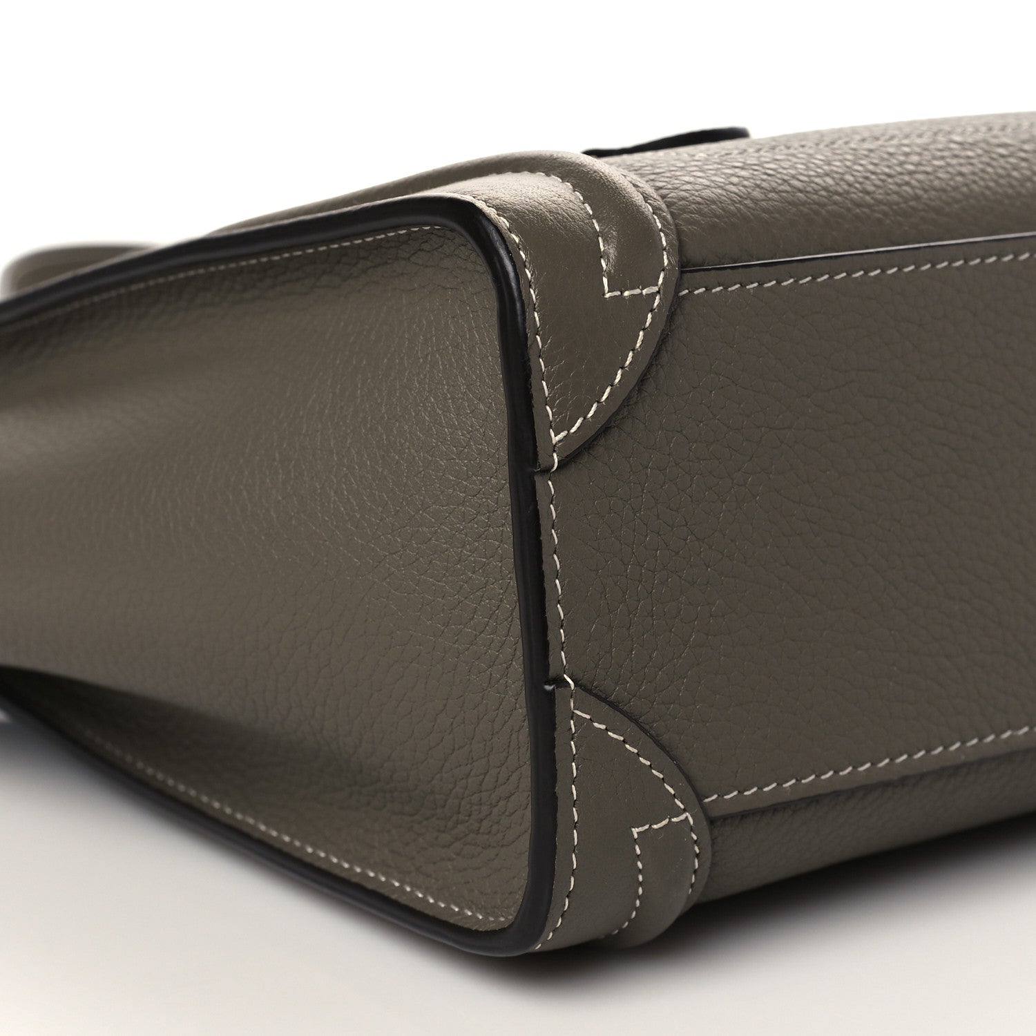Celine Drummed Calfskin Nano Luggage Souris 10 of 11