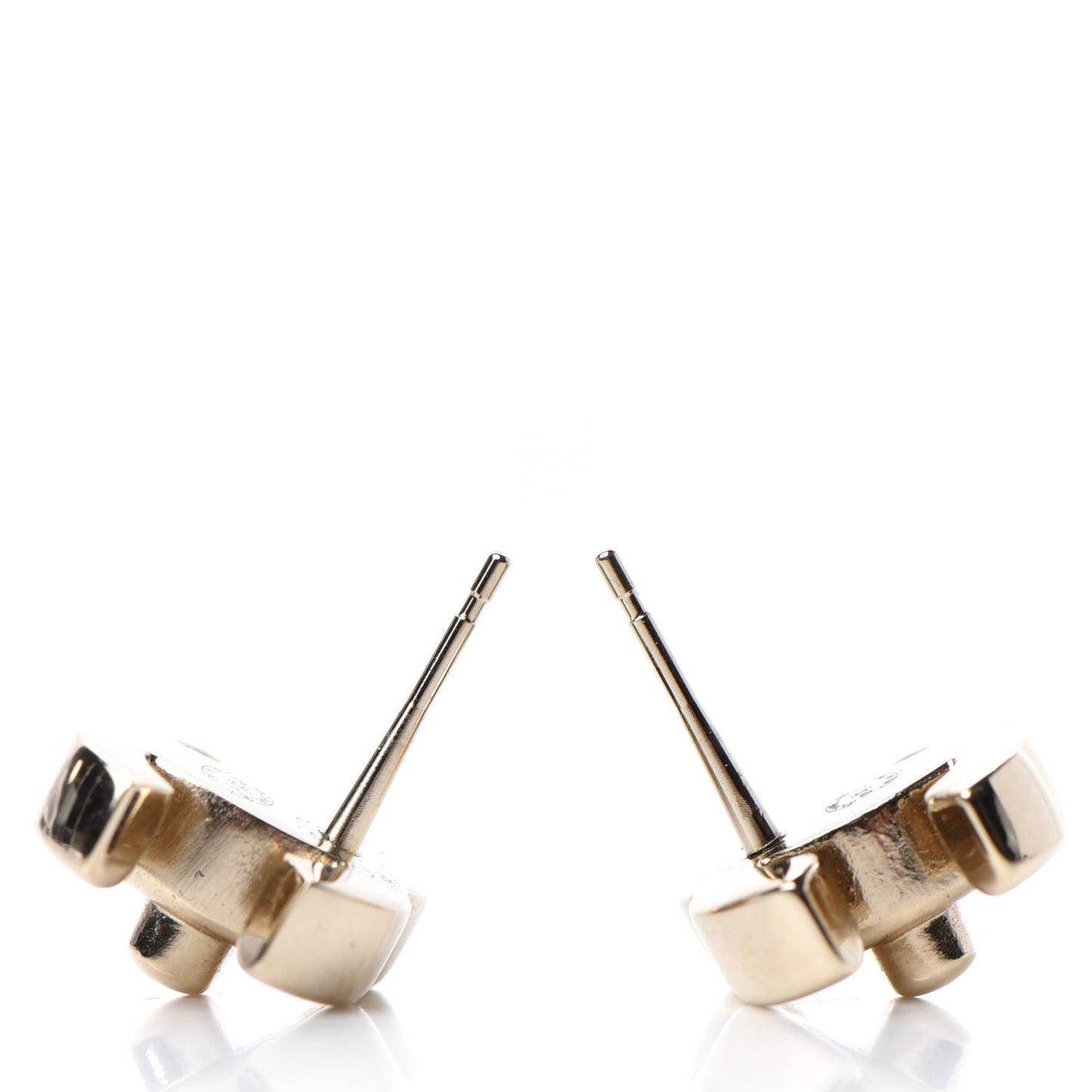 Metal CC Turnlock Earrings Gold