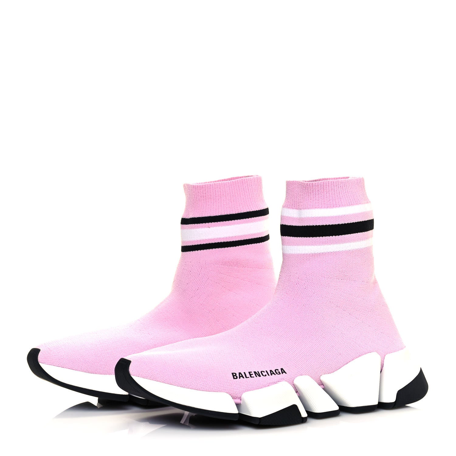 Balenciaga Technical 3D Recycled Knit Striped Womens Speed 2.0 Sneakers 38 Sweet Lilac Multicolor 3 of 7