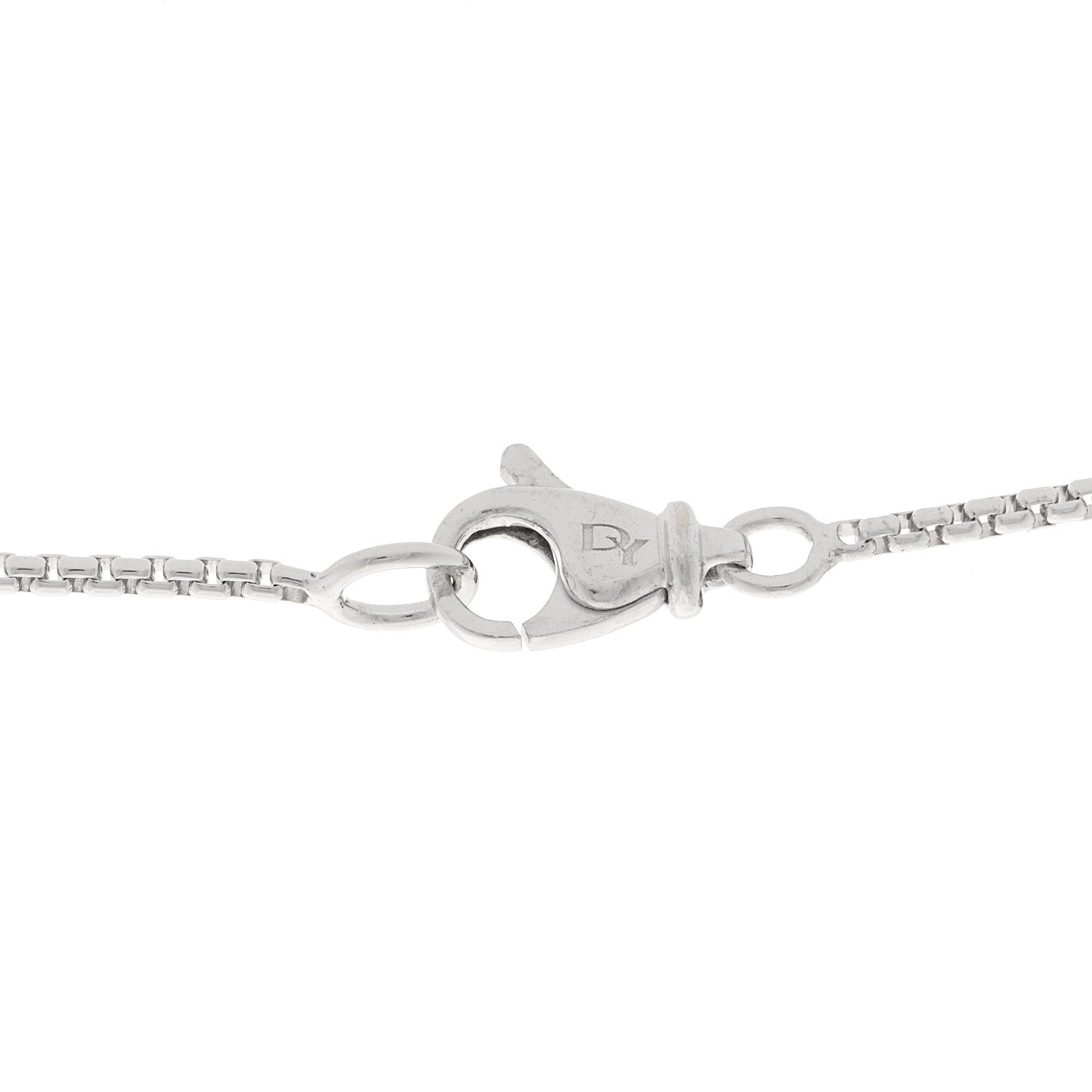 David Yurman Sterling Silver Diamond Prasiolite 9mm Petite Chatelaine Pendant Necklace 5 of 5