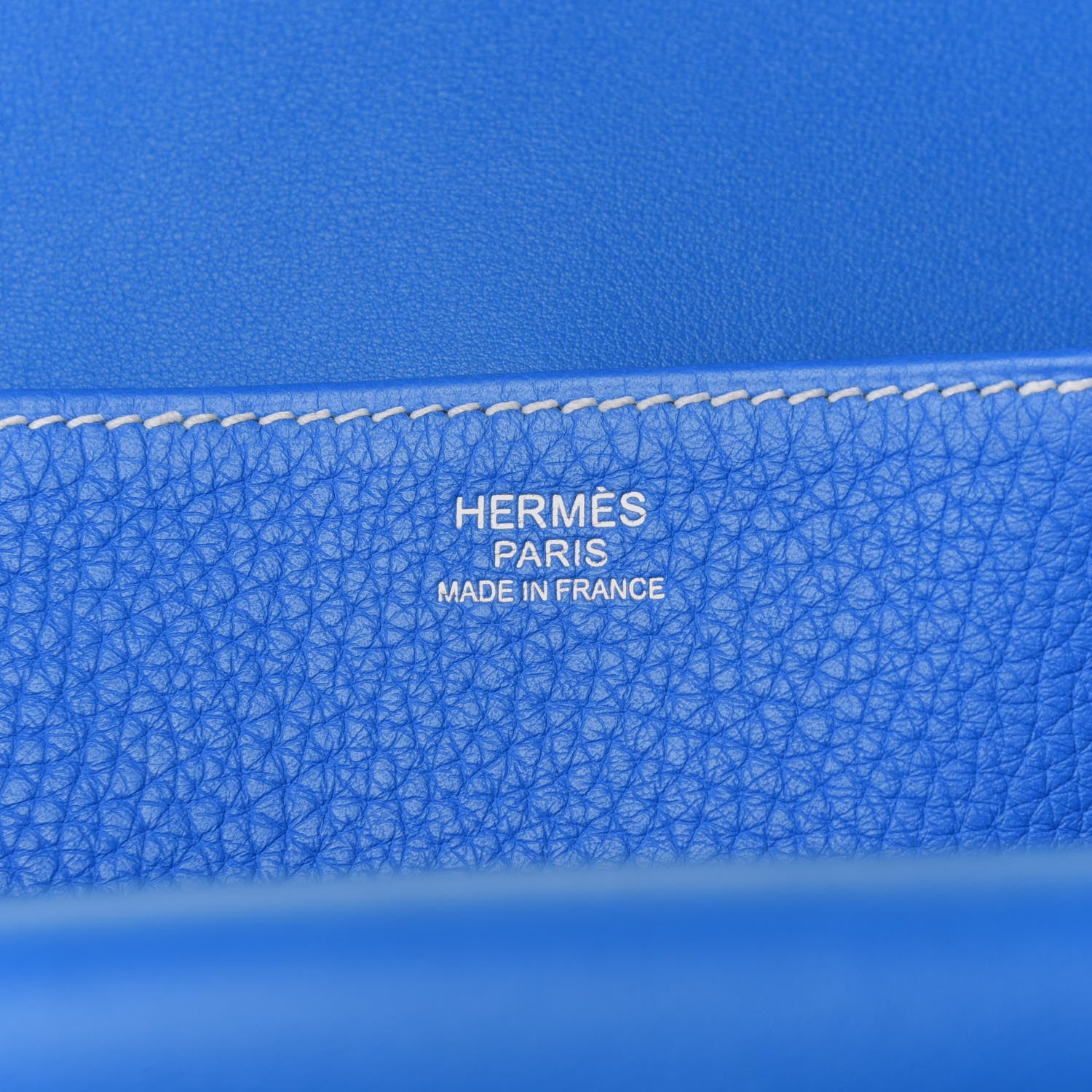 Hermes Taurillon Clemence Halzan 31 GM Bleu Hydra 5 of 9