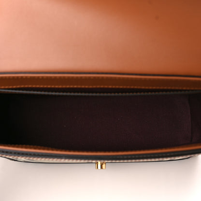 Burberry Coated Canvas Calfskin Vintage Check Medium Note Crossbody Bag Briar Brown 5 of 8