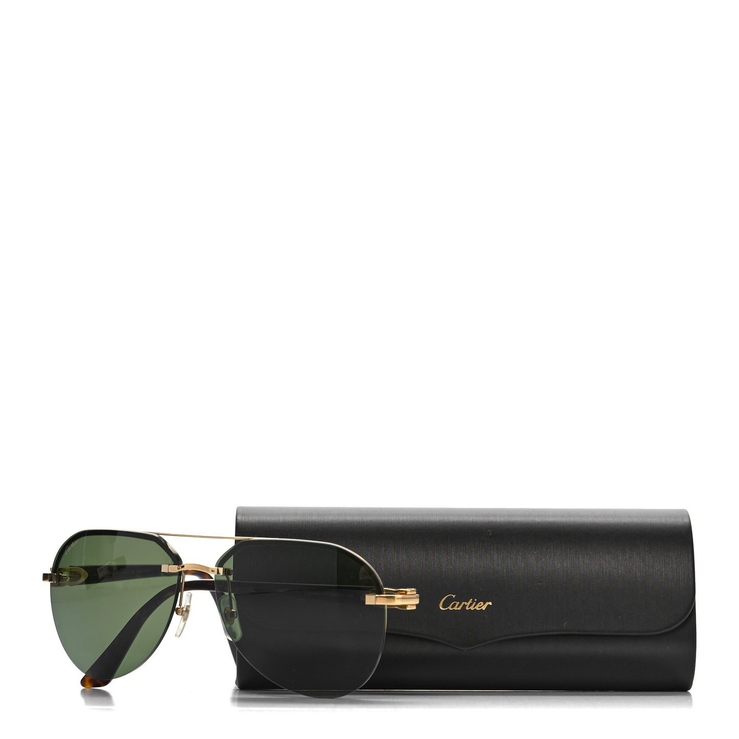 Mens Double Bridge Aviator Sunglasses Gold