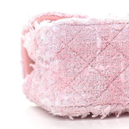 Chanel Tweed Quilted Mini Rectangular Flap Light Pink White 5 of 9