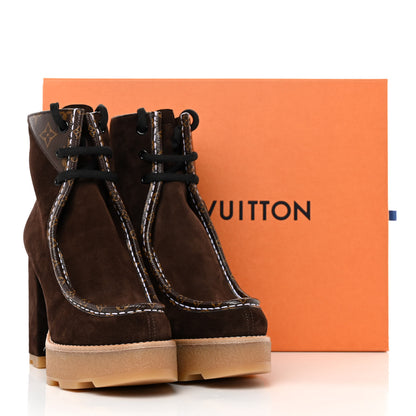 Louis Vuitton Suede Monogram Ankle Boots 40 16 of 16