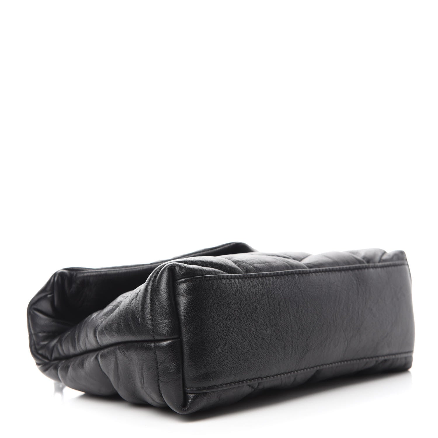 Saint Laurent Calfskin Quilted Toy Loulou Puffer Monogram Monochrome Chain Satchel Black 4 of 11