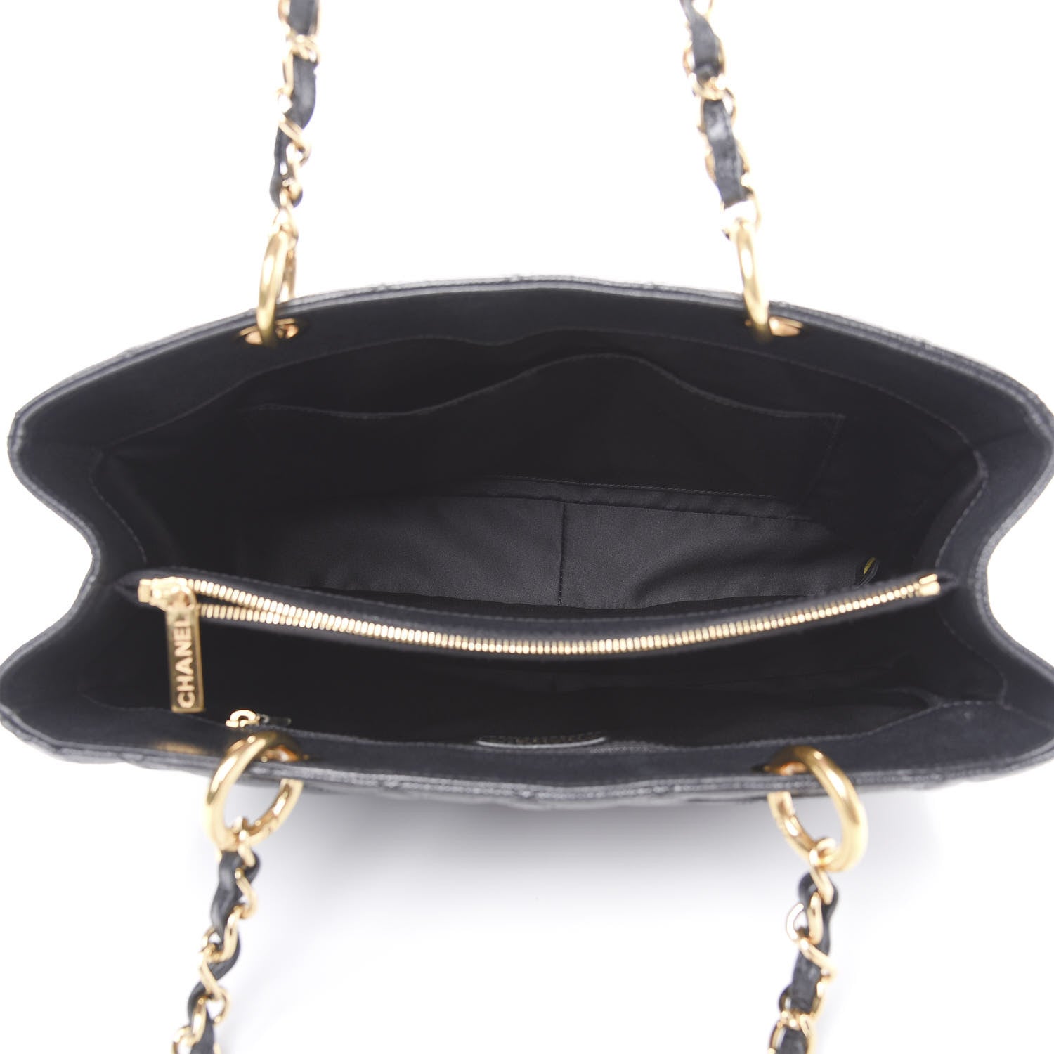 Chanel Caviar Quilted Grand Shopping Tote GST Black 4 of 11