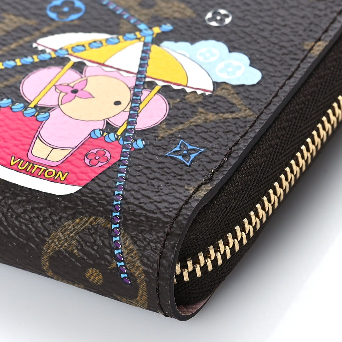Monogram 2020 Christmas Animation Big Wheel Zippy Coin Purse Rose Ballerine