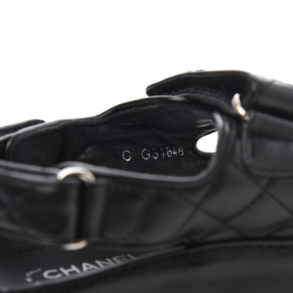 Chanel Lambskin Velcro Dad Sandals 36.5 Black 8 of 15