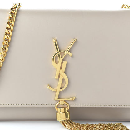 Saint Laurent Calfskin Small Classic Monogram Kate Tassel Satchel Dark Beige 9 of 11