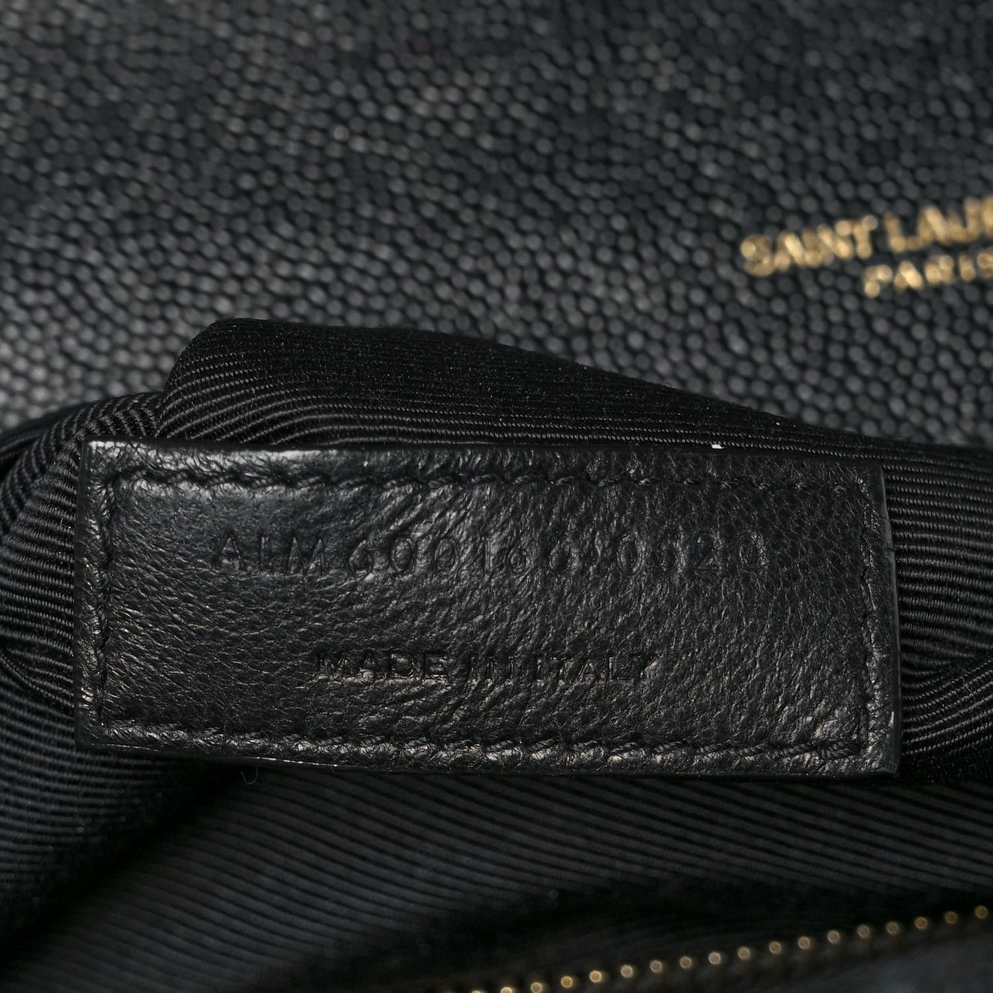 Grain De Poudre Textured Mixed Matelasse Large Triquilt Monogram Satchel Black