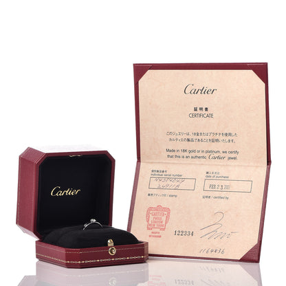Cartier 18K White Gold Diamond .24ct LOVE Solitaire Engagement Ring 49 5 7 of 7