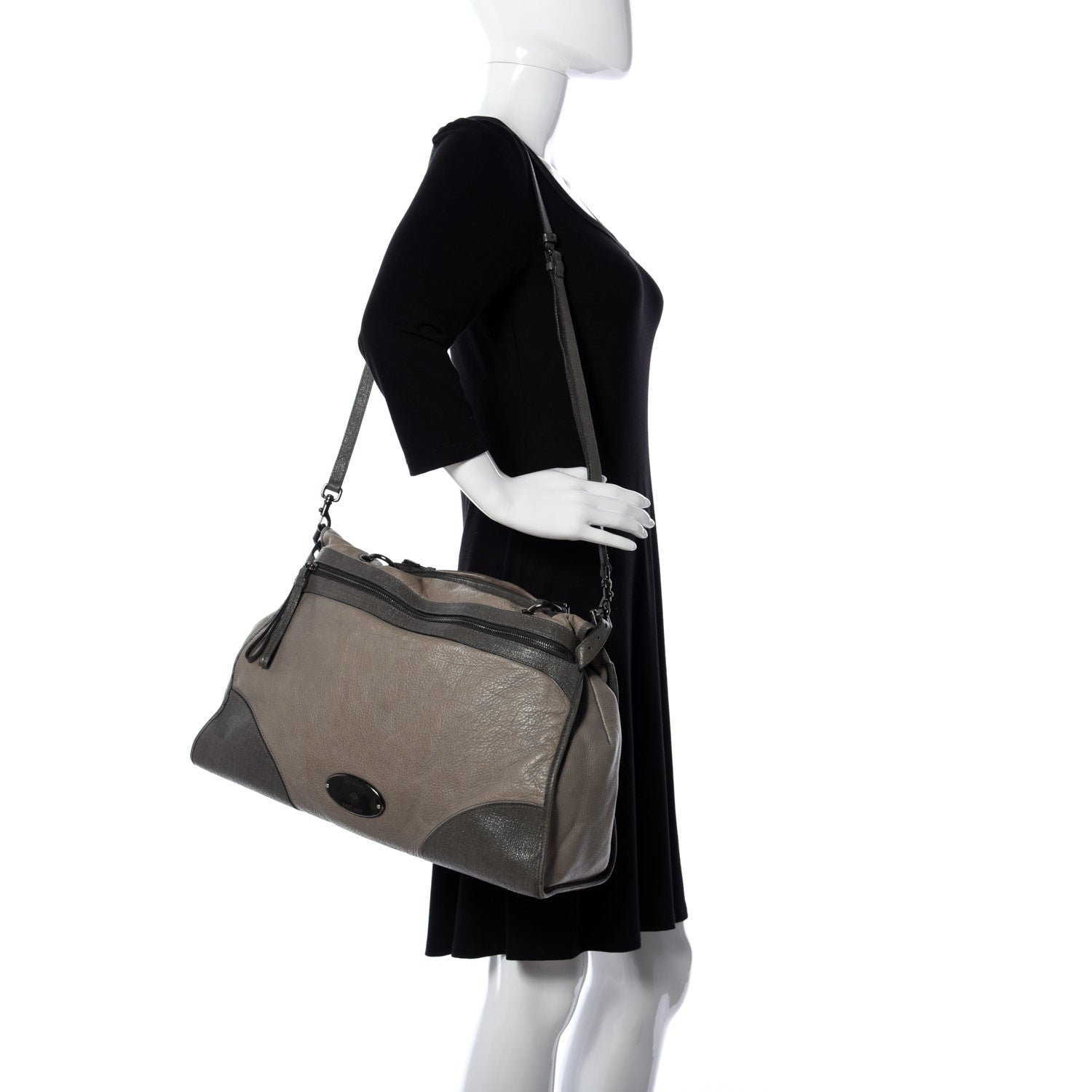 Mulberry Calfskin Taylor Satchel Grey 2 of 11