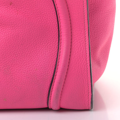 Celine Drummed Calfskin Mini Luggage Fluo Pink 14 of 20