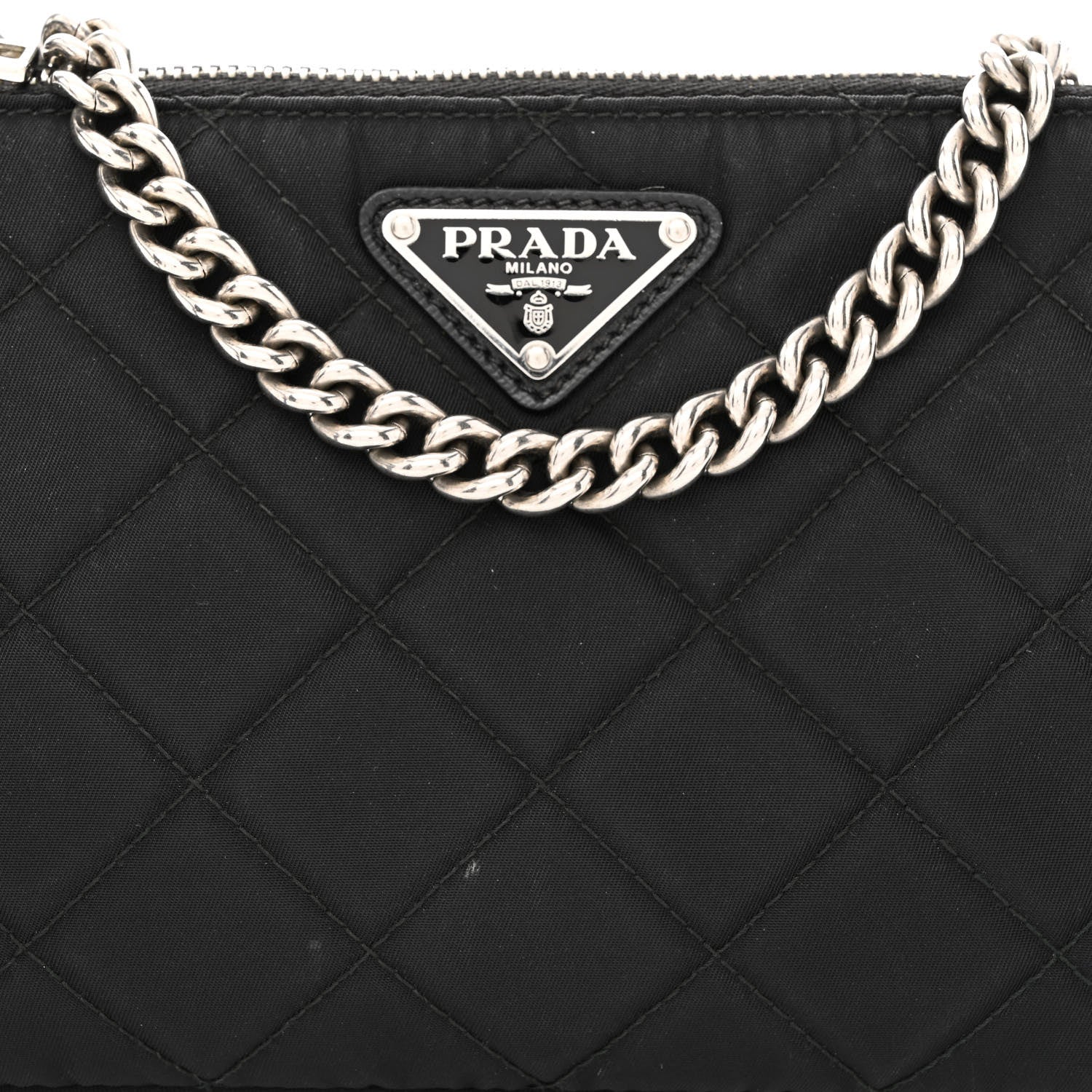 Prada Nylon Tessuto Impuntu Quilted Crossbody Bag Black 9 of 13