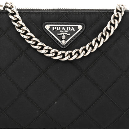 Prada Nylon Tessuto Impuntu Quilted Crossbody Bag Black 9 of 13