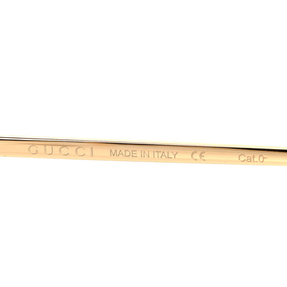Gucci Metal Oversized Round Sunglasses GG0252S Gold 5 of 8