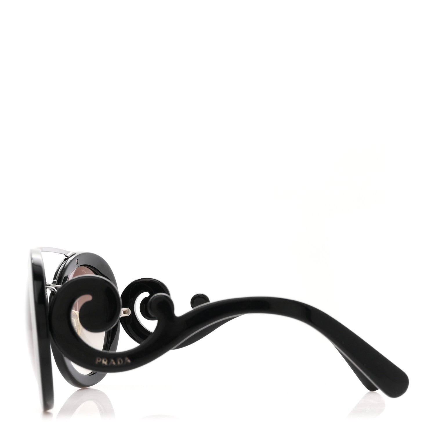 Prada Baroque Sunglasses SPR 13S Black 3 of 8