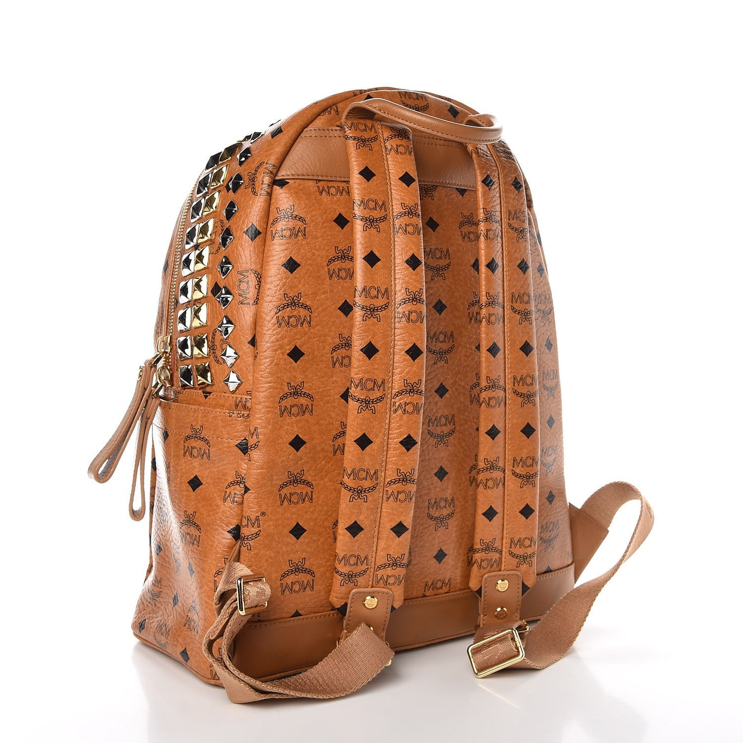 Visetos Crown Stud Medium Stark Backpack Cognac