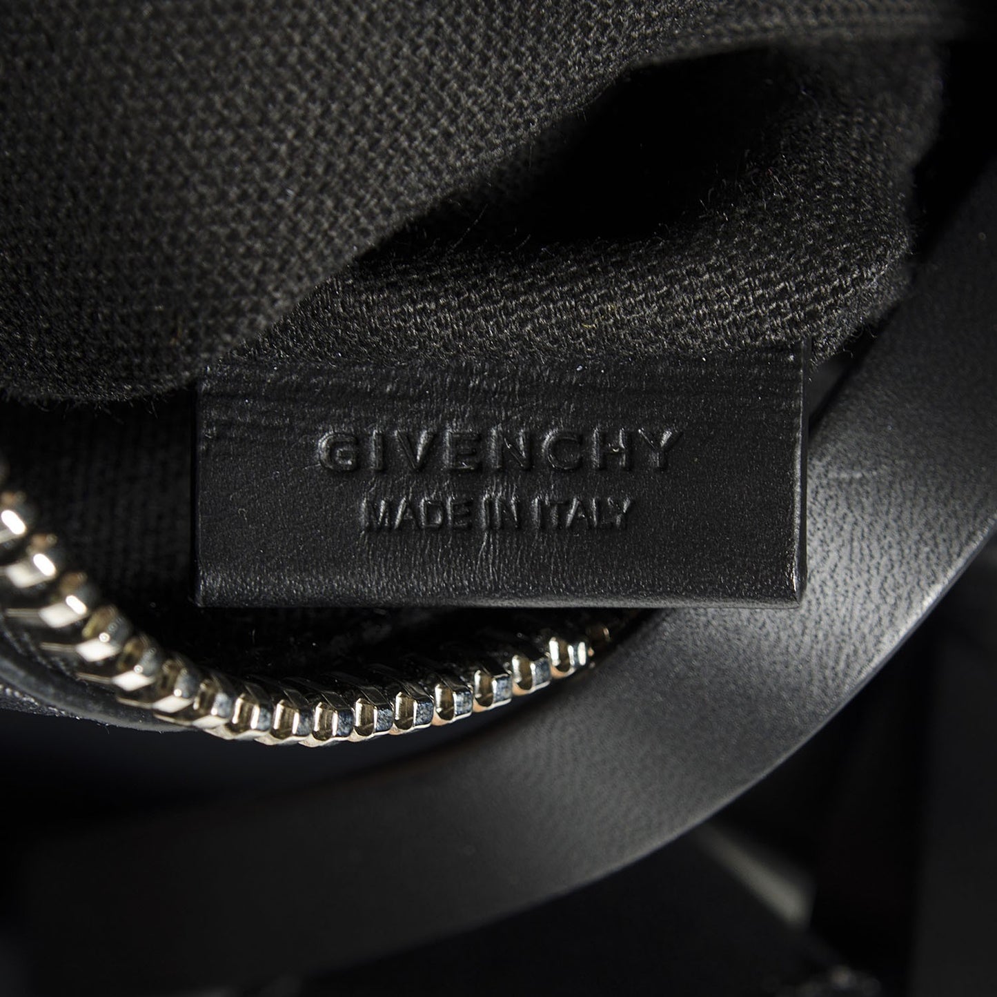 Lambskin Pixel Madonna Print Large Triangle Wristlet Black