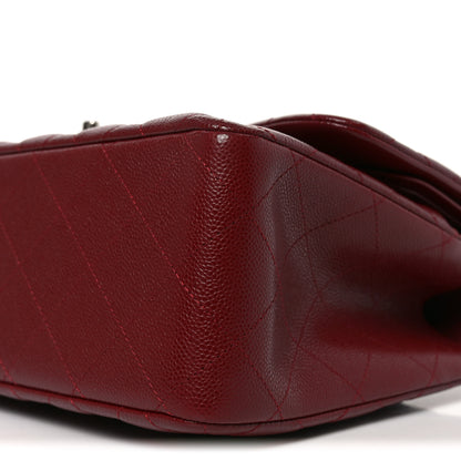 Chanel Caviar Quilted Jumbo Double Flap Burgundy 9 of 10