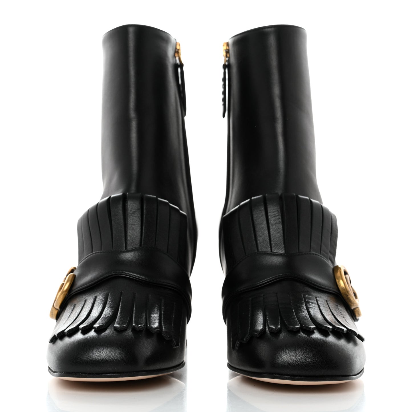 Malaga Kid GG Marmont Fringe 75mm Ankle Boots 41 Black