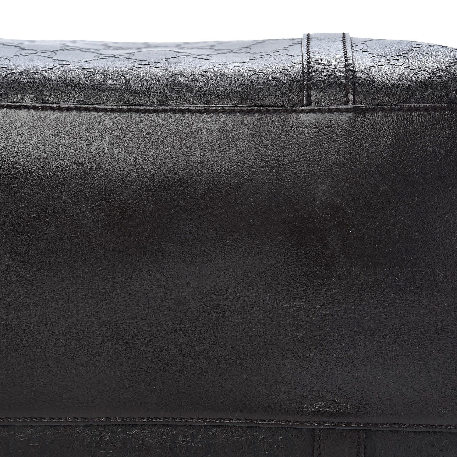 Gucci Guccissima Large GG Charm Convertible Dome Satchel Dark Brown 14 of 15