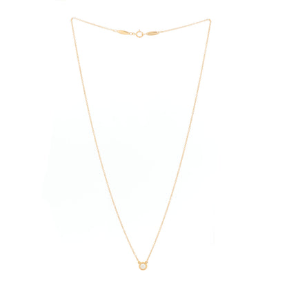 Tiffany 18K Rose Gold Diamond .14ct Elsa Peretti Diamonds by the Yard Pendant Necklace 3 of 5