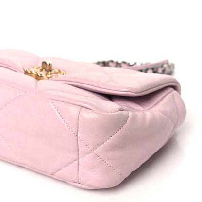 Chanel Lambskin Quilted Medium Chanel 19 Flap Light Pink 10 of 10