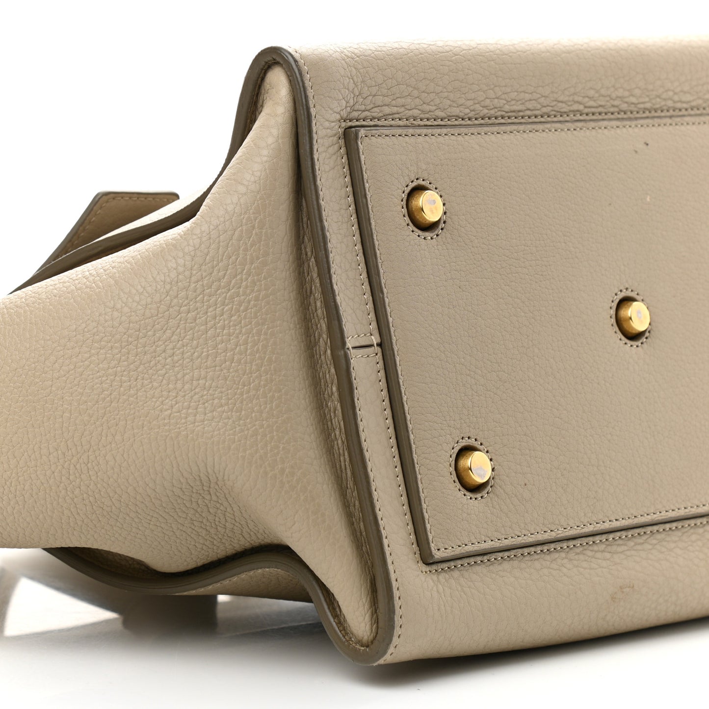 Crisped Calfskin Tie Knot Tote Light Taupe